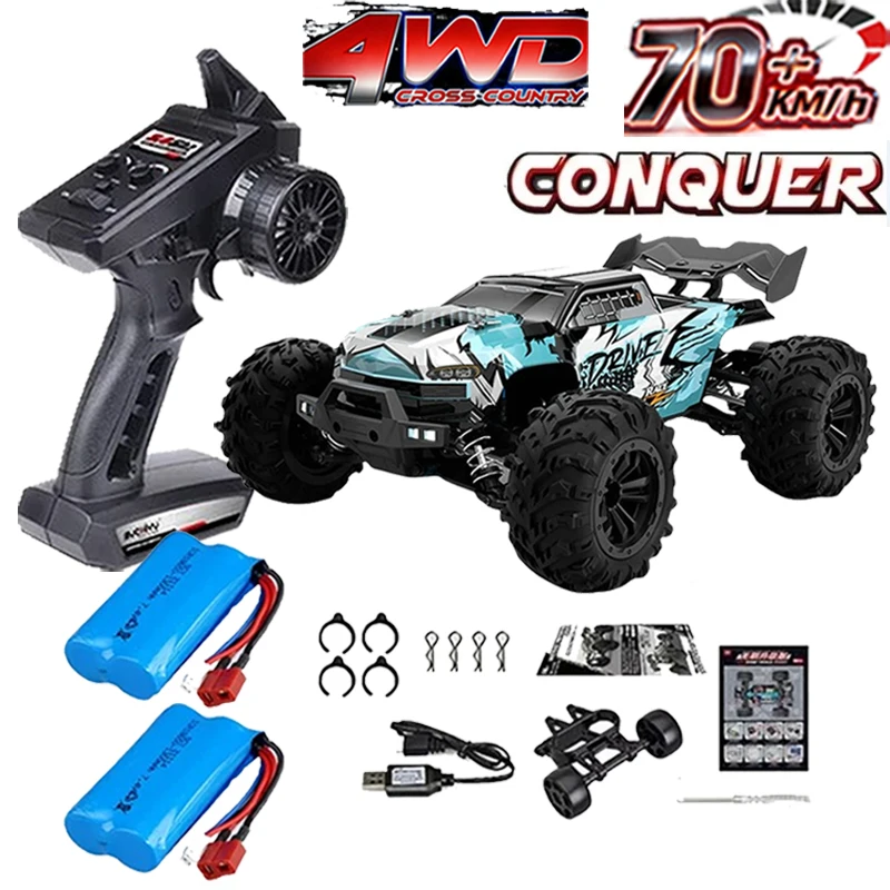 

SCY 1:16 70 км/ч или 50 км/ч 4WD RC автомобиль со светодиодным пультом дистанционного управления Высокоскоростной дрейф Monster Truck для рождественских подарков для детей