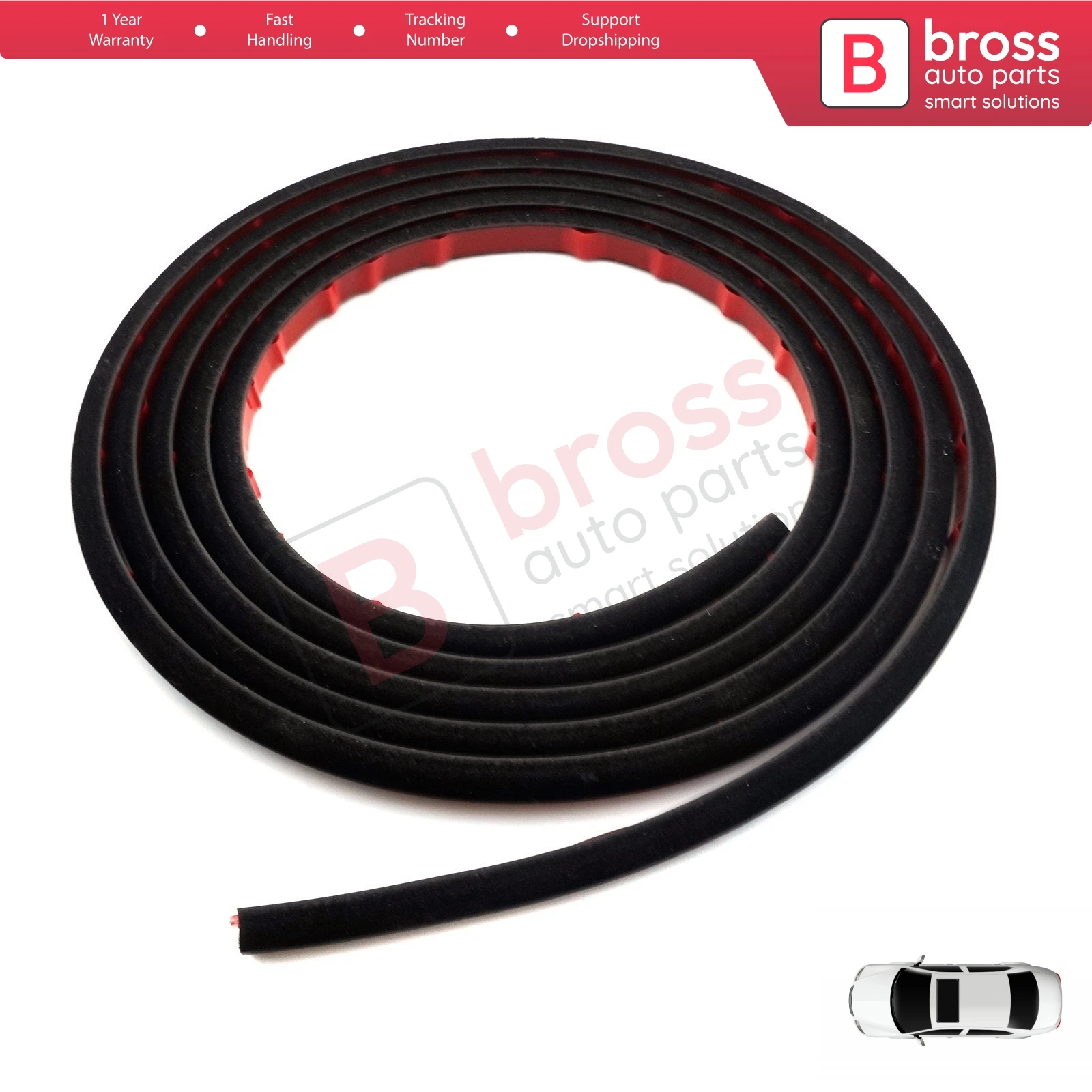 BSR591 Sunroof Waterproof Rubber Glass Strip Outer Seal 54107245551 for BMW E38 E39 E60 E65 E66 E71 E72 X6 F01 F02 F10 M5