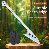 2025 New Pocket knife,  EDC camping tool knife foutdoors ishing knife 440c one-piece steel hunting knife +K sheath,