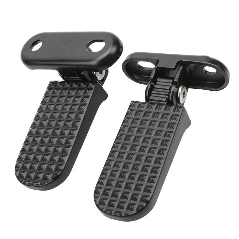 Metal Foot Peg Pair with Jointed Structure, Textured Replacement Step Pegs for Motorcycle Commuting, Daily Travel Support, and