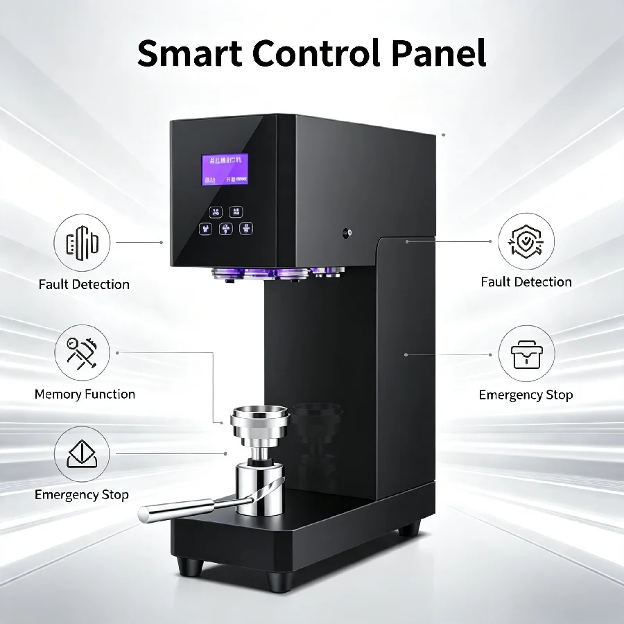 Beverage Packaging Equipment Semi-Automatic Can Sealing Machine Aluminum Cap Sealer For Milk Tea Shop Beer Drink Plastic Bottles