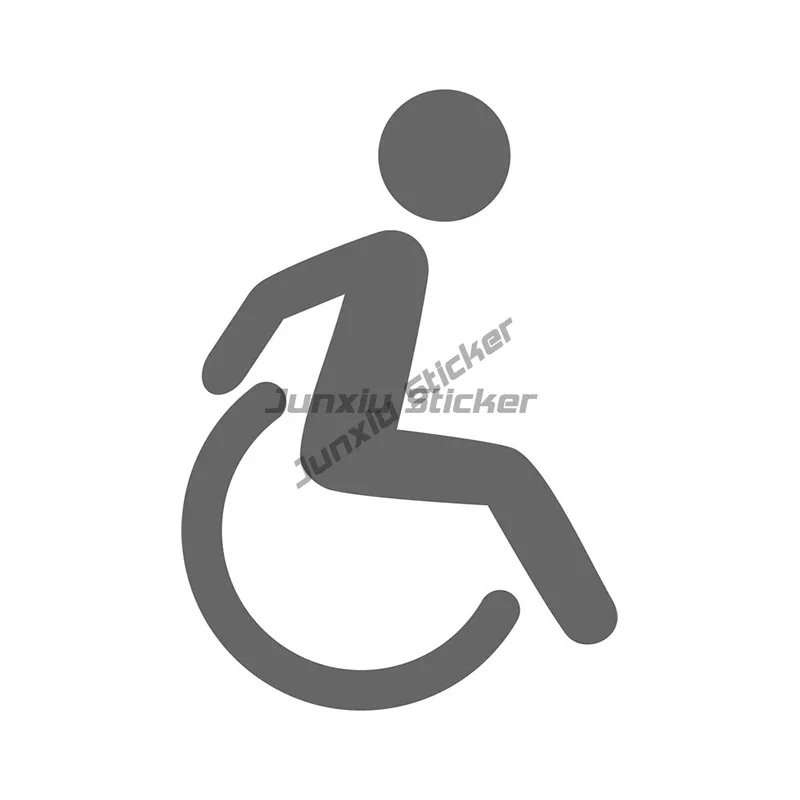 Disabled Wheelchair Warning Sign Creative PVC Stickers for Car Helmet Window Fridge Wall Room Decoration Accessories