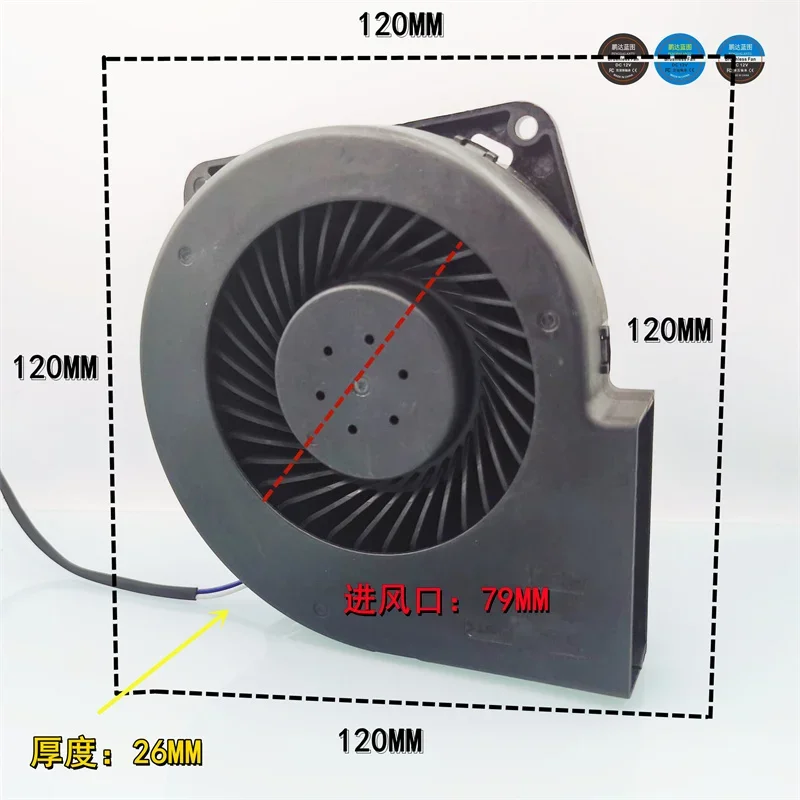 120*120*60 мм 12026 двойной шарикоподшипник 12 см турбонагнетатель 12 В а большой объем воздуха вытяжной и вытяжной вентилятор для рассеивания тепла