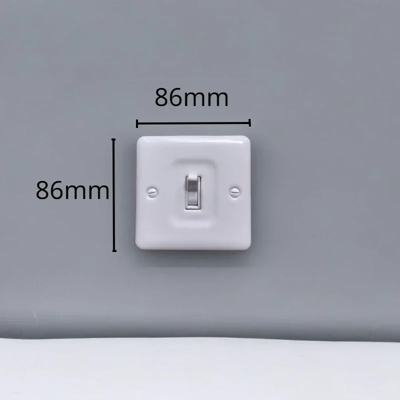 Wall Light 2 Way 1 Way 86 Type White Ceramic Toggle Switch Lever White PC Panel Switch On Off for Living Room Home Decoration