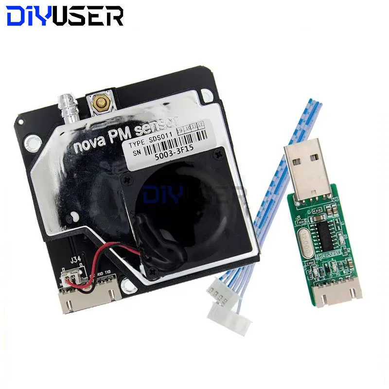 DIYUSER Nova PM Sensor SDS011 High Precision Laser PM2.5 Air Quality Detection Sensor Module Super Dust Sensors, Digital Output