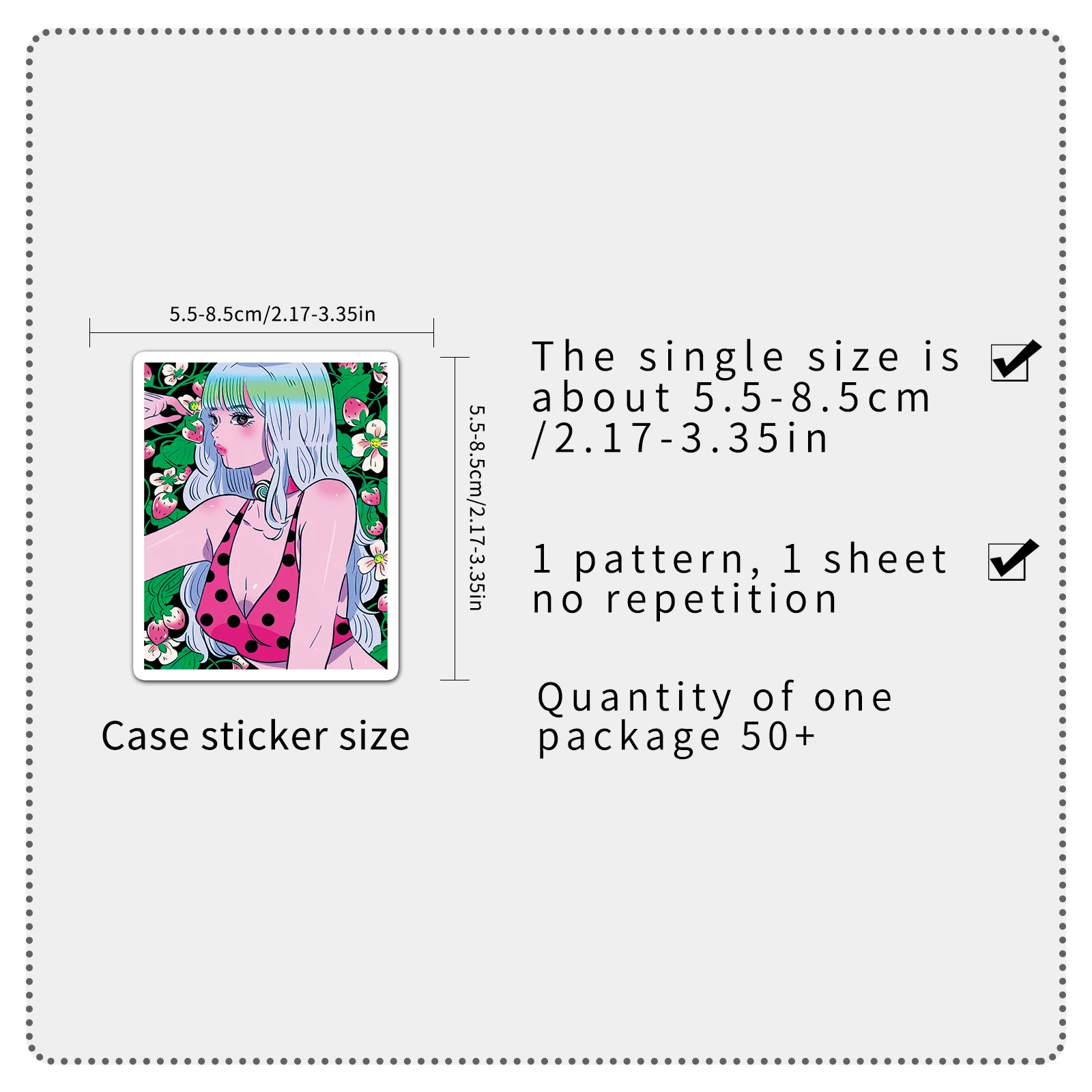 50pc Girl series Cartoon Cute Graffiti Stickers Suitcase Laptop Guitar Skateboard Personalized Decoration Stickers