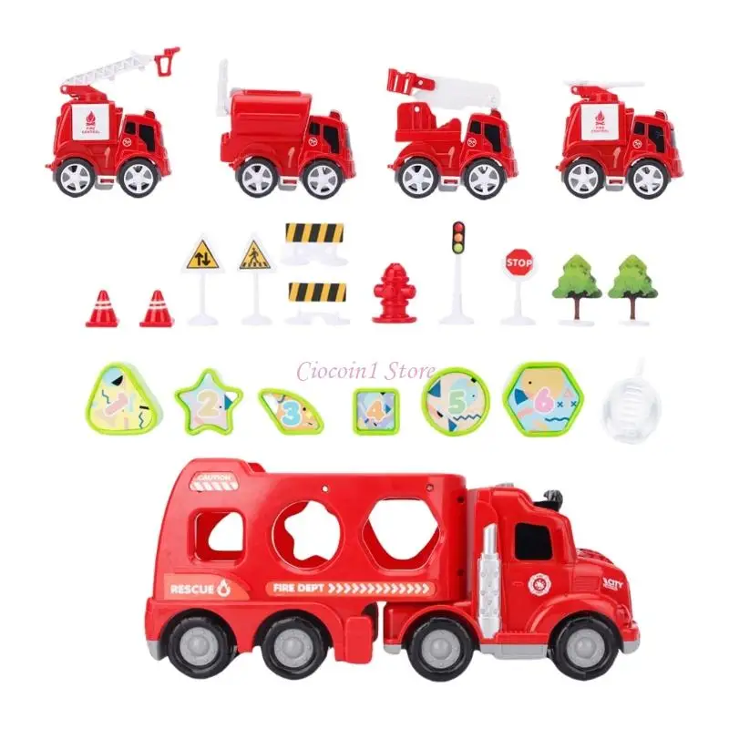 Y1UB Đồ chơi xe hơi tương tác tốt về kỹ năng vận động giải quyết phương tiện chơi cho trẻ