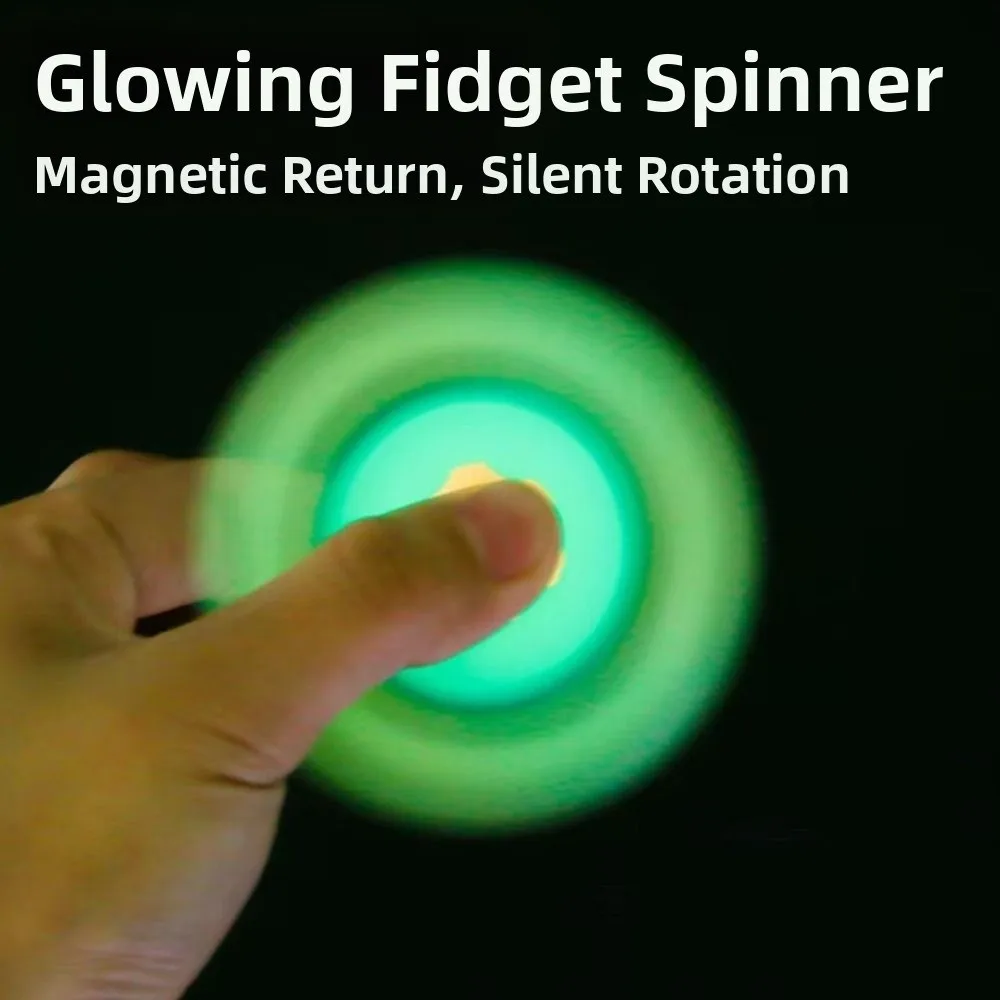 Leuchtender leuchtender Fidget Spinner Rotator Design Langlebiger Kreisel Stilles Lager Fingerspitzenritzel Gyroskop Spielzeug Kindergeschenke