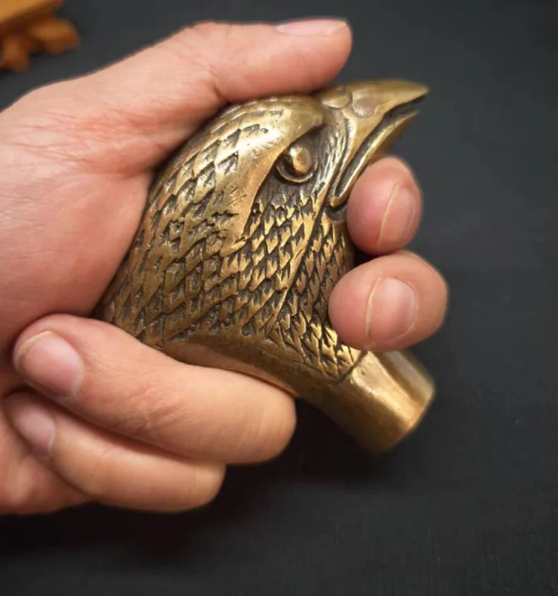 Brass Eagle Head Statue Walking Stick Cane Handle Top Topper Collection