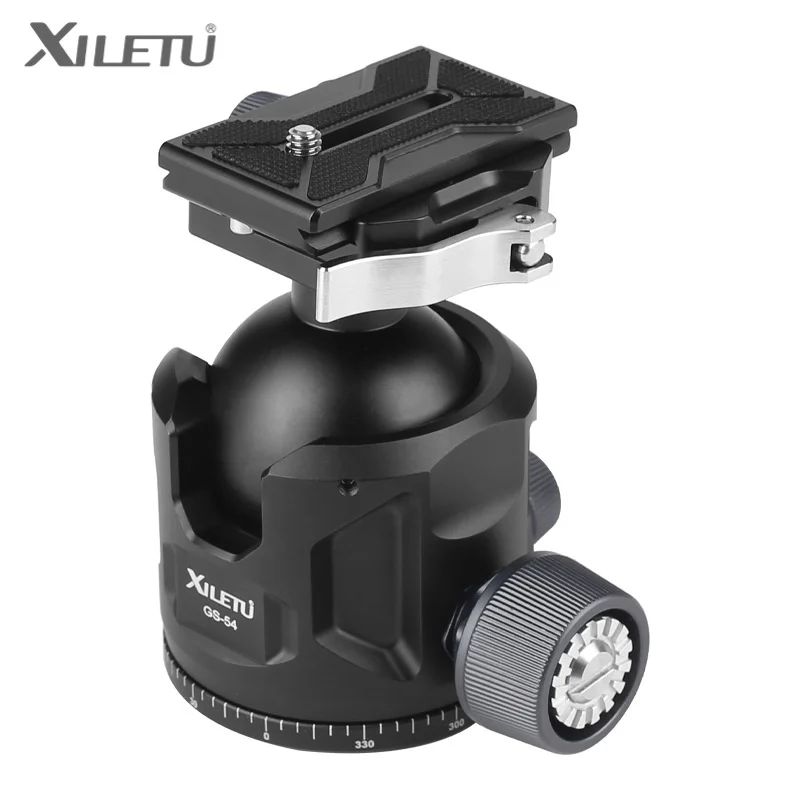 xiletu-gs-54-abrazadera-de-ajuste-fino-para-fotografia-con-cabeza-de-bola-con-gravedad-central-baja-amortiguacion-de-liberacion-rapida-inclinacion-panoramica-carga-de-54-mm-35-kg