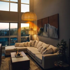 Mão-Tecido Lanterna De Bambu Lâmpada pingente, Rattan Natural, Lustres De Vime E27, Abajures De Bambu, Luz Pendurada, Luminárias 8 principais vendas lanternas ratan - №4