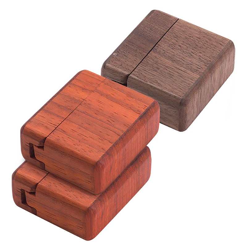 Pudełko na pierścionek zaręczynowa ręcznie robiona drewniane pudełko na pierścionek orzechowa pudełko na pierścionek palisandrowa pierścionek na prezent pudełko na pierścionek walentynkowa z magnesem przenośna