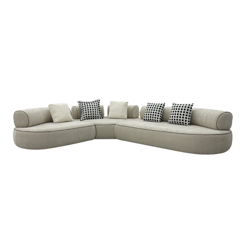 Showroom New Villa Large Flat Floor Fabric Sofa Living Room Apartment Modular Sofa