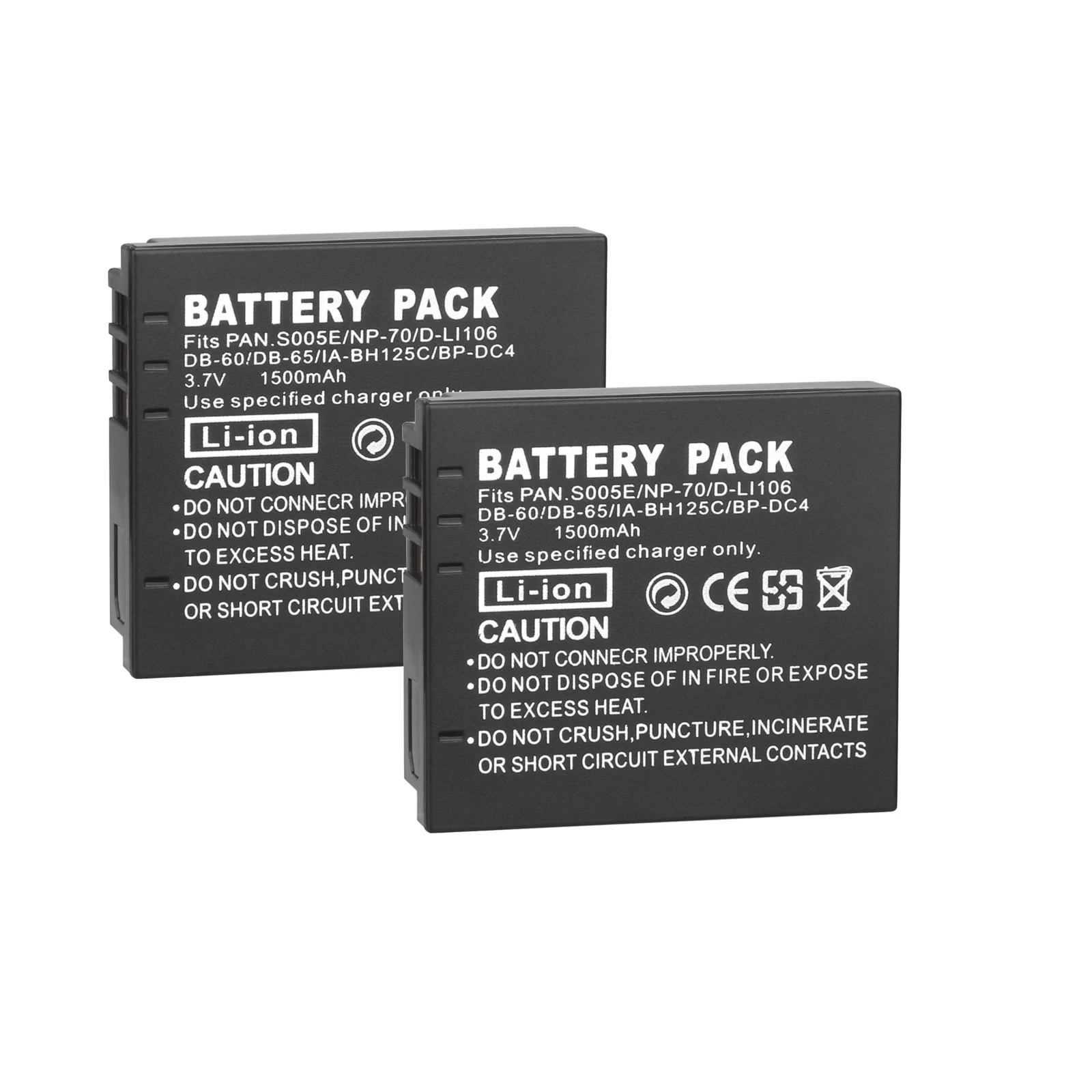 1500mAh CGA-S005E NP-70 D-Li106 DB-60 DB-65 BP-DC4 BH125C Battery or Charger for Panasonic DMC LX1 LX2 LX3 FX3 FX8 FX9 FX10 FX12