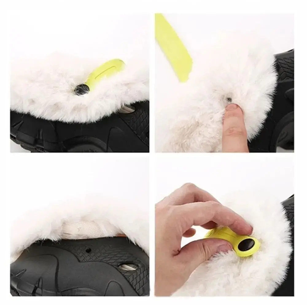 1Pair Fashion Clog Fur Lining Winter Warm Shoe Cover Replacement Soft Thickened Shoe Pads Slippers Liner For Women Men