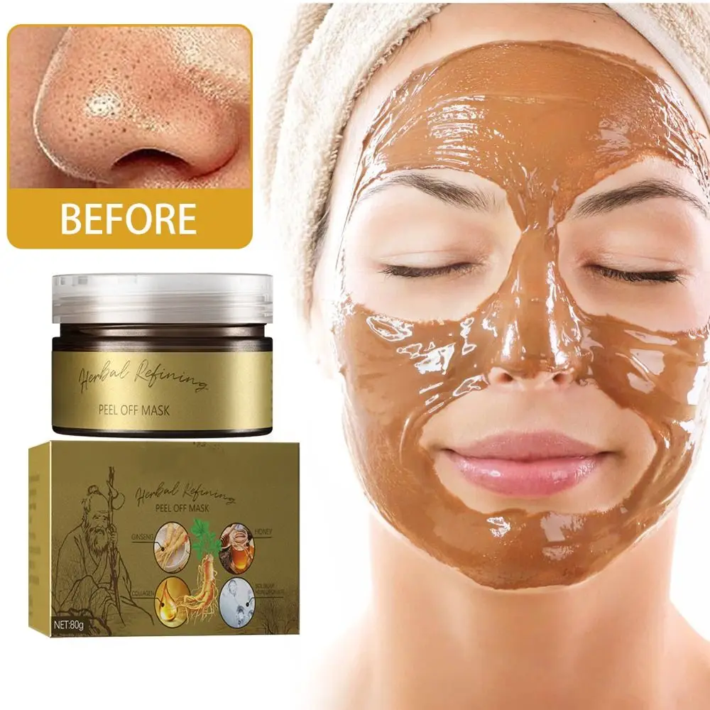 Pro-Herbal Refining Peel-Off Facial Mask Peel Off Oil Control Blackhead Remover Clean Pores Deep Cleansing Mask Skin Care