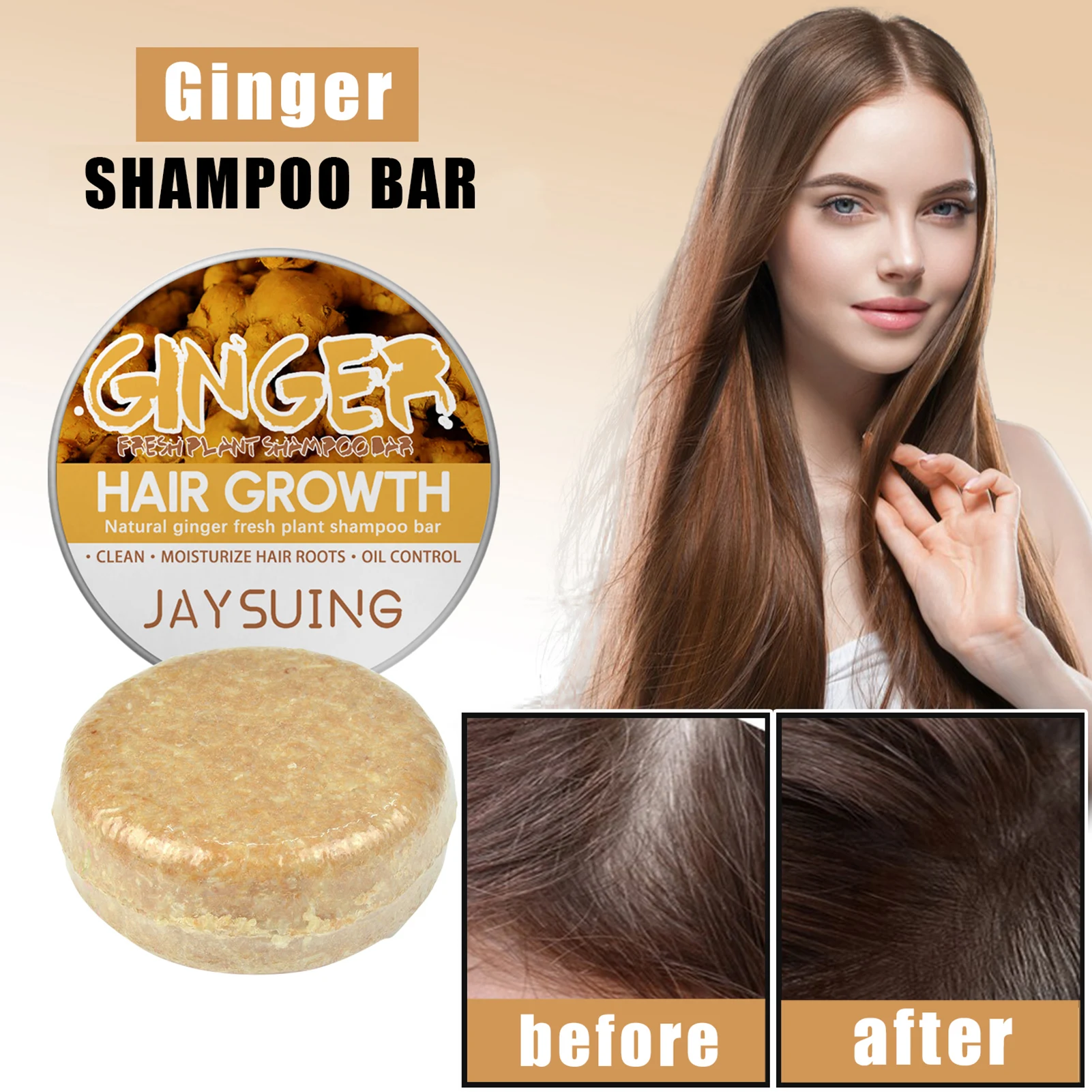 Ingwer Haar Wachstum Solide Shampoo Bar Natürliche Ätherisches Öl Verdickungs Anti-haarausfall Handgemachte Shampoo Seife Haar Wachstum Haar pflege