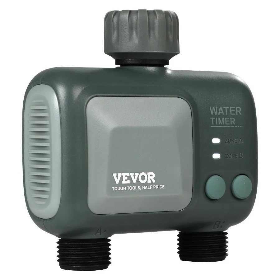 

WiFi Sprinkler Timer 2 Outlets Smart Hose Faucet Water Timer with Brass Inlet APP Control via 2.4Ghz WiFi or Bluetooth Voice C