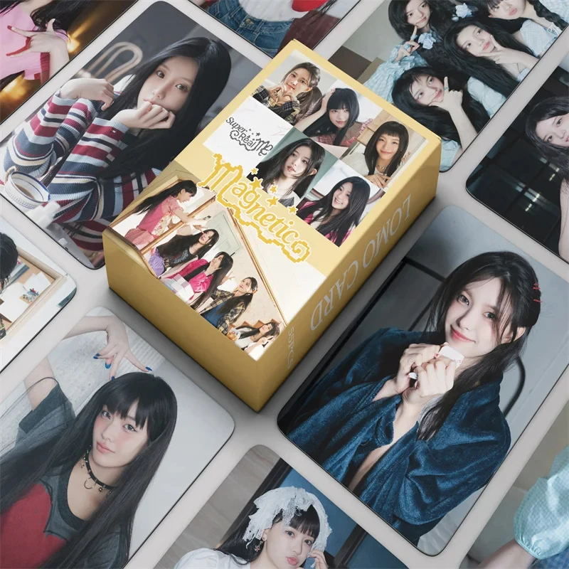 55Pcs/Set ILLIT Idol Girl New Album Magnetic HD Printed Lomo Card Photocards YUNAH MINJU MOKA WONHEE IROHA Series Fans Gift