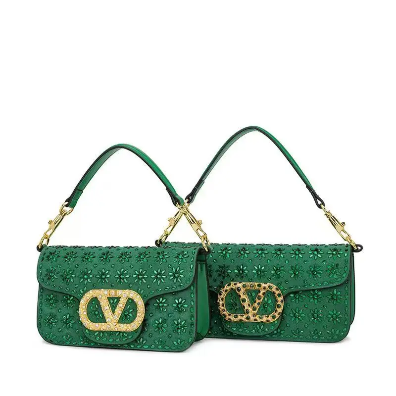 

Новая мини-сумка 2026 года со стразами и цепочкой, многофункциональная: через плечо, на плечо, подмышку. Элегантный вечерний клатч-кошелек. Подарок для женщин.