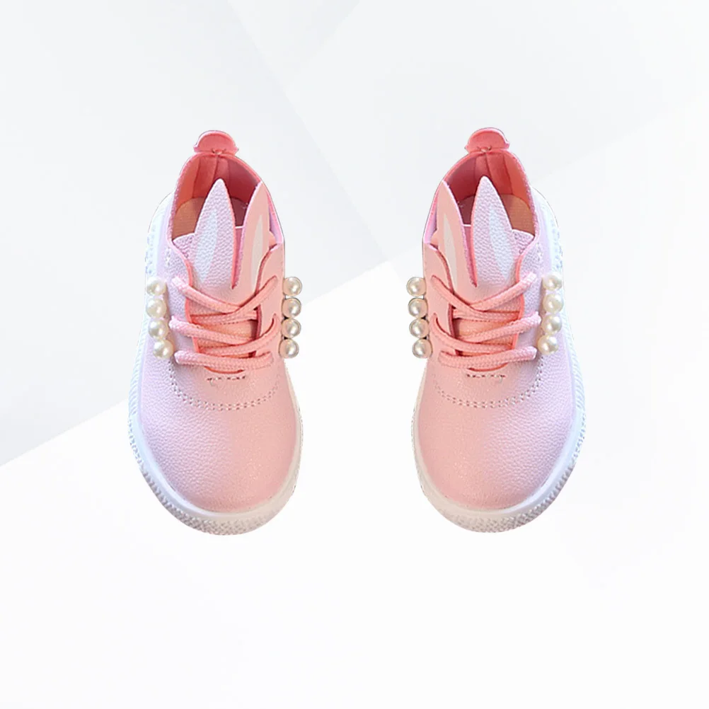 

Children Imitation Pearl Ear Princess Shoes Size 24 Toddler Girls Sneakers Warm Cute Girls Shoes Toddler Sneaker