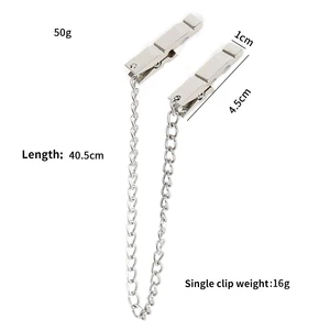 Pince à mamelons en métal avec chaîne métallique pour femmes, fétichisme pour les pinces des lèvres mammaires, masseur de stimulation, BDSM bondage, produits sexuels érotiques 8 meilleures pinces à lèvres en vente - No 6