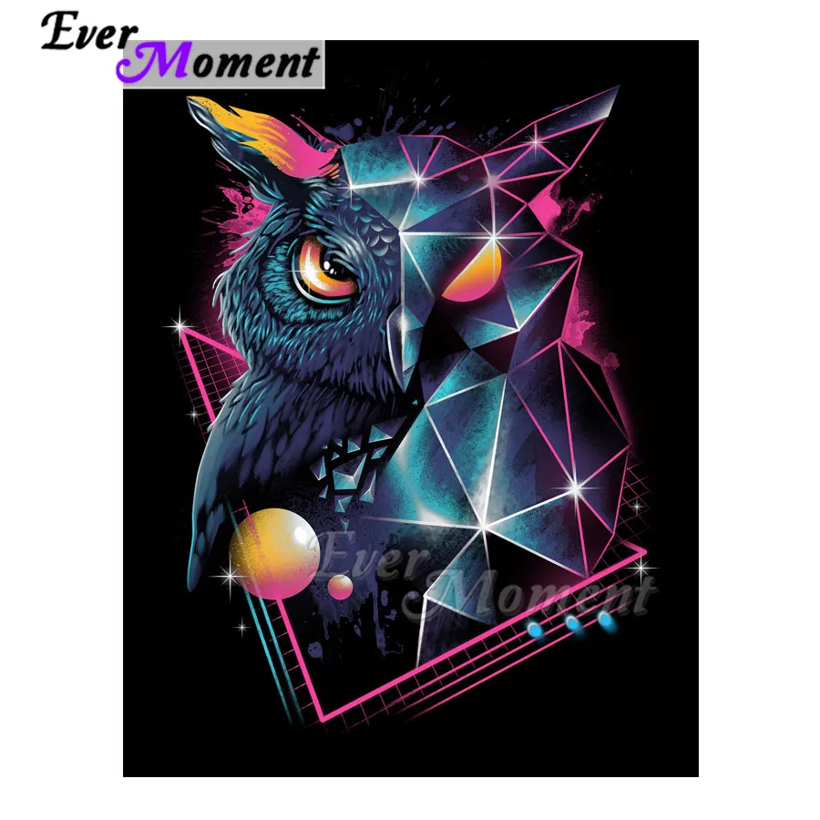 

Алмазная картина Ever Moment 5D DIY Сова Железная картина горный хрусталь Мозаика Полная квадратная алмазная вышивка крестиком ASF1795