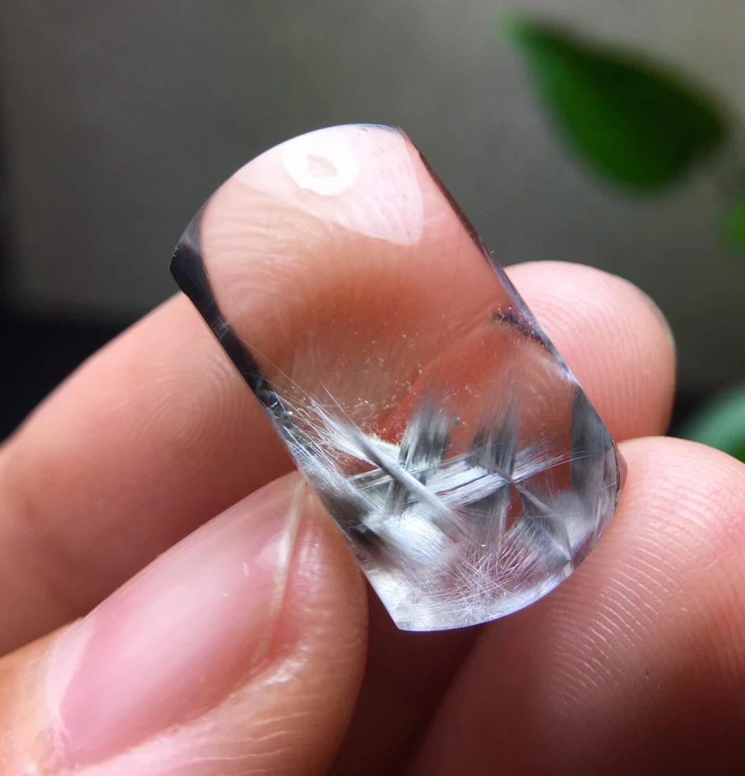 

Natural Brookite Silver Rutilated Quartz Rectangle Pendant 23*12.7*10mm Gemstone For Women Men Jewelry Genuine AAAAAA