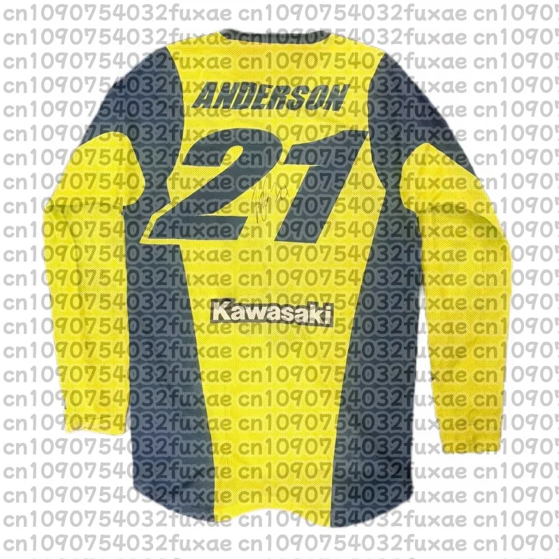 

Kawasaki Motorcycle T-Shirt New Kawasaki T-Shirt Summer Riding T-Shirt Sunscreen Fast Drying Sweat Absorbing Long Sleeve T-shirt