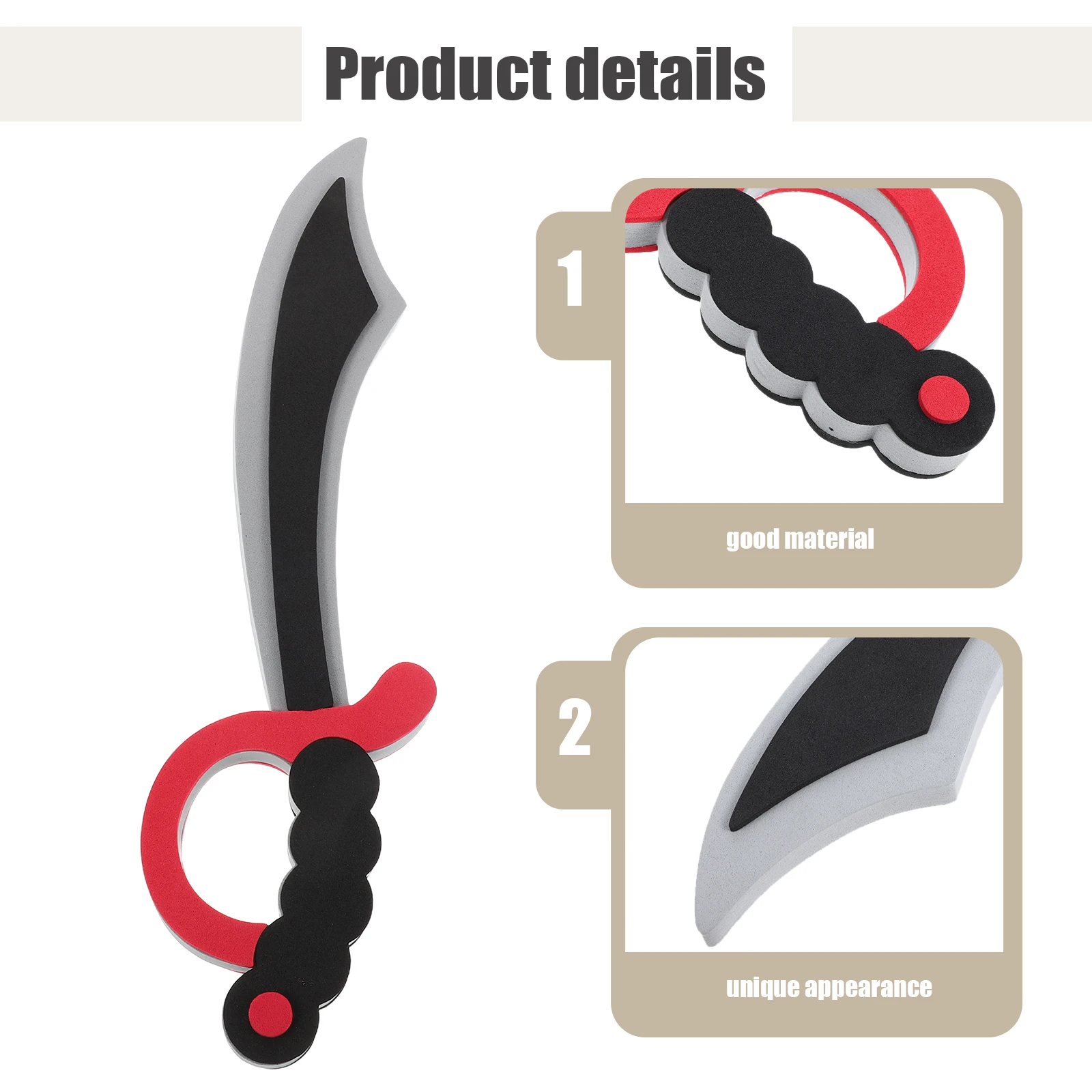 سيف رغوي للفنون القتالية للأطفال خفيف الوزن من إيفا ناعم للتمرين للأطفال زي فارس القراصنة لعب الأدوار في الهالوين