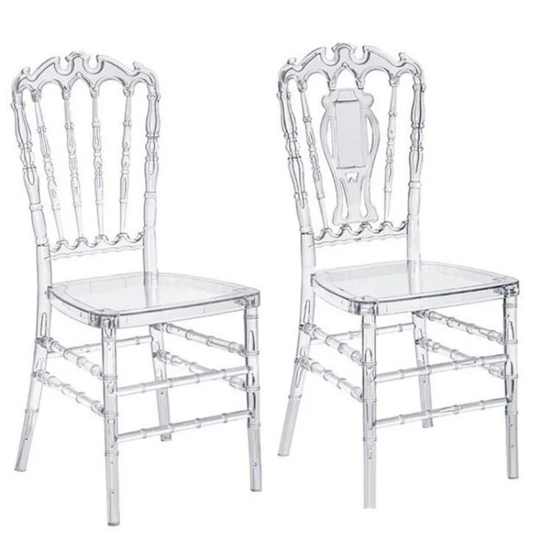 

Factory Transparent Crystal Plastic Acrylic Phoenix Napoleon Chair Tiffany Kiavari Wedding Chair