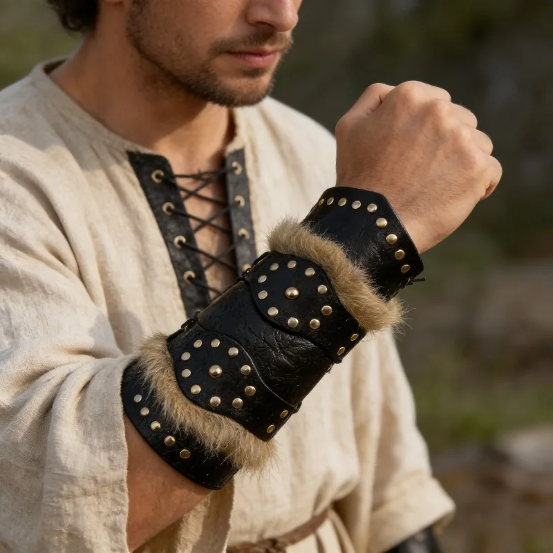 

Средневековые винтажные наручники с шипами для косплея, сценических выступлений, аксессуар для рыцарского костюма