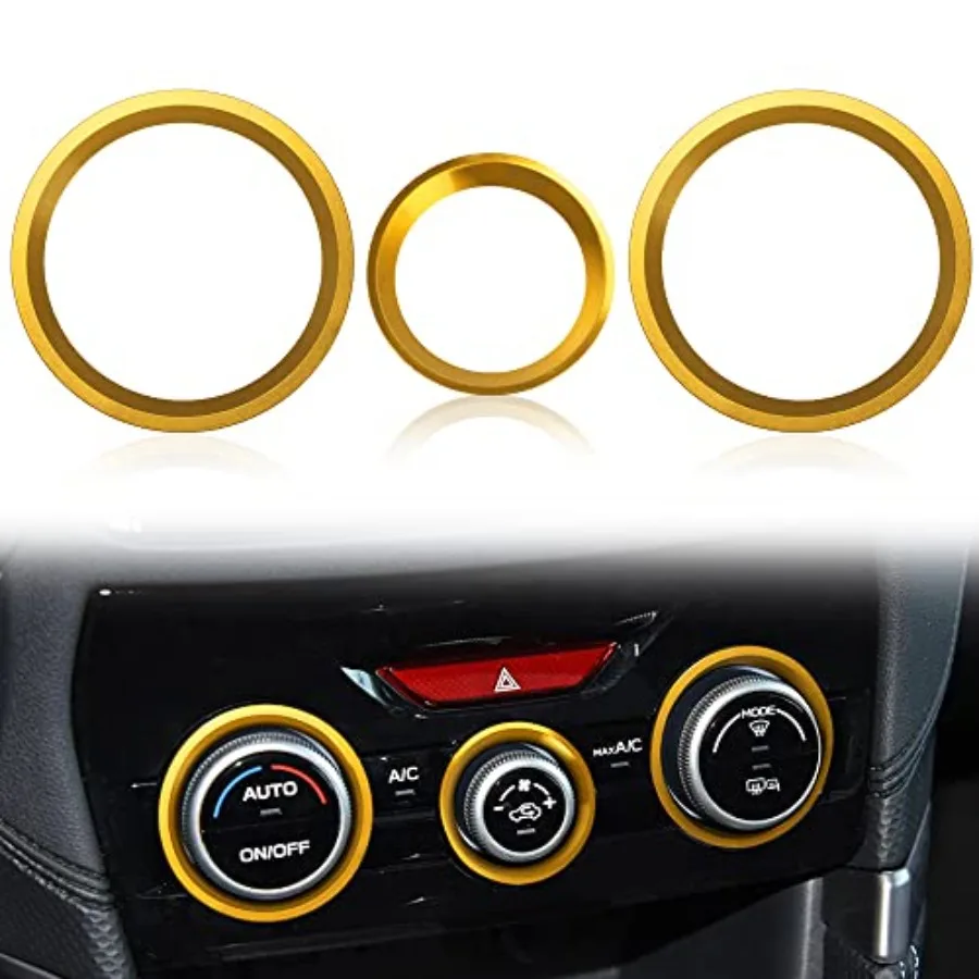 

AC Climate Control Knob Outer Ring Covers Accessories for Subaru Crosstrek 2018-2022 2023/ Impreza 2017-2023/ Forester 2019-202