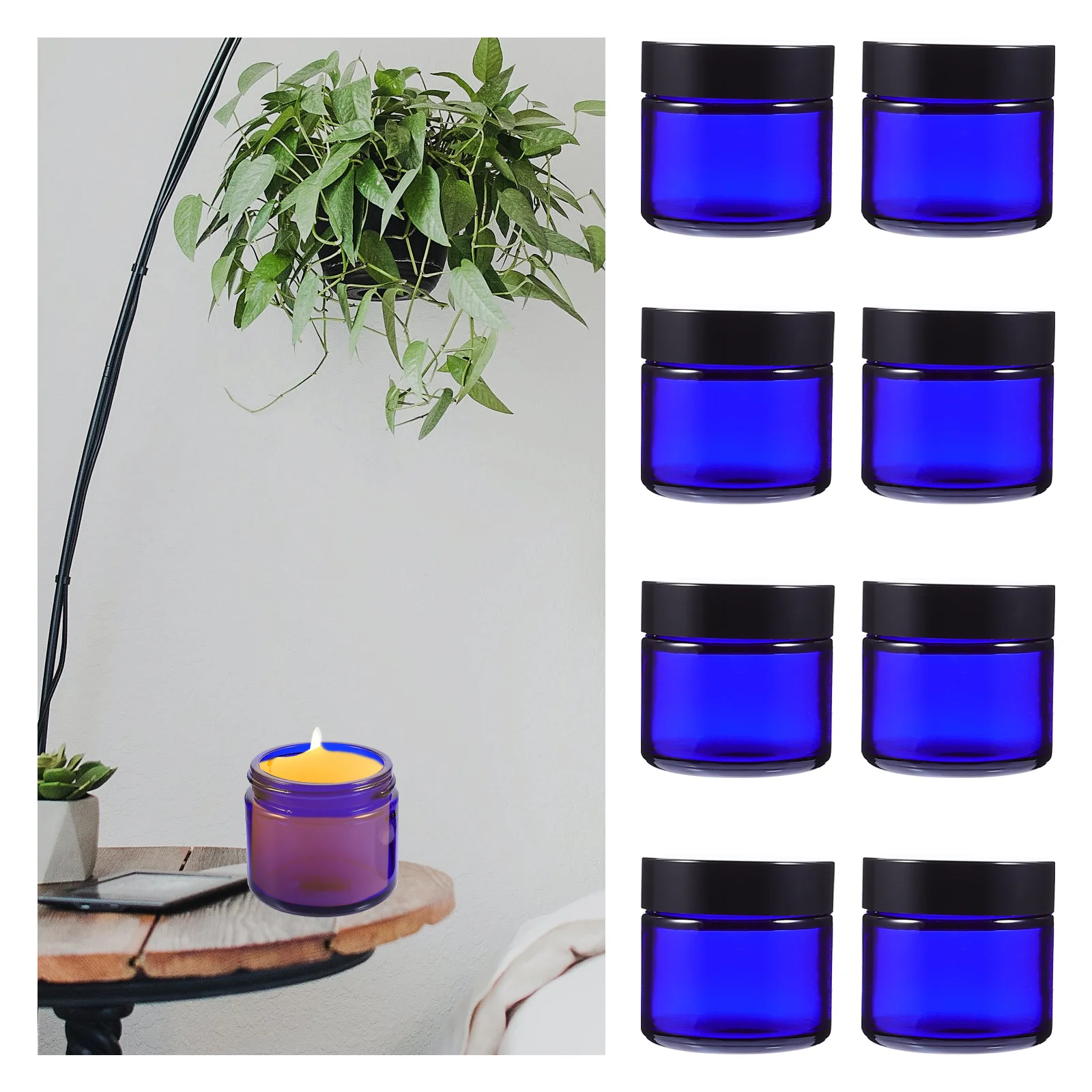 

10Pcs Aromatherapy Tin Premium Glass Jar for DIY Scented Making Storage Container Home Decor Gift