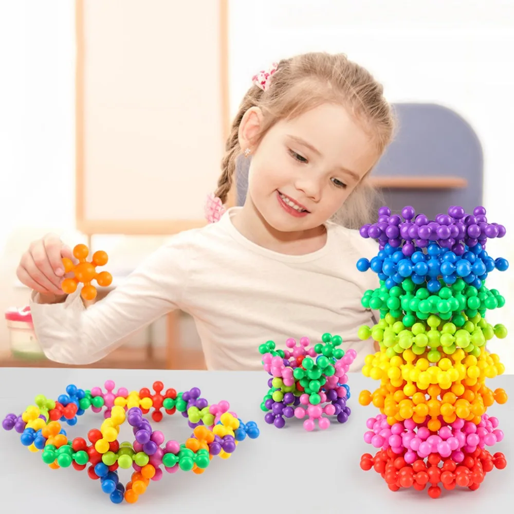Snowflake Building Blocks Interlocking Connecting Bricks Toy for Kids Children Boys Girls, Random Color and Style