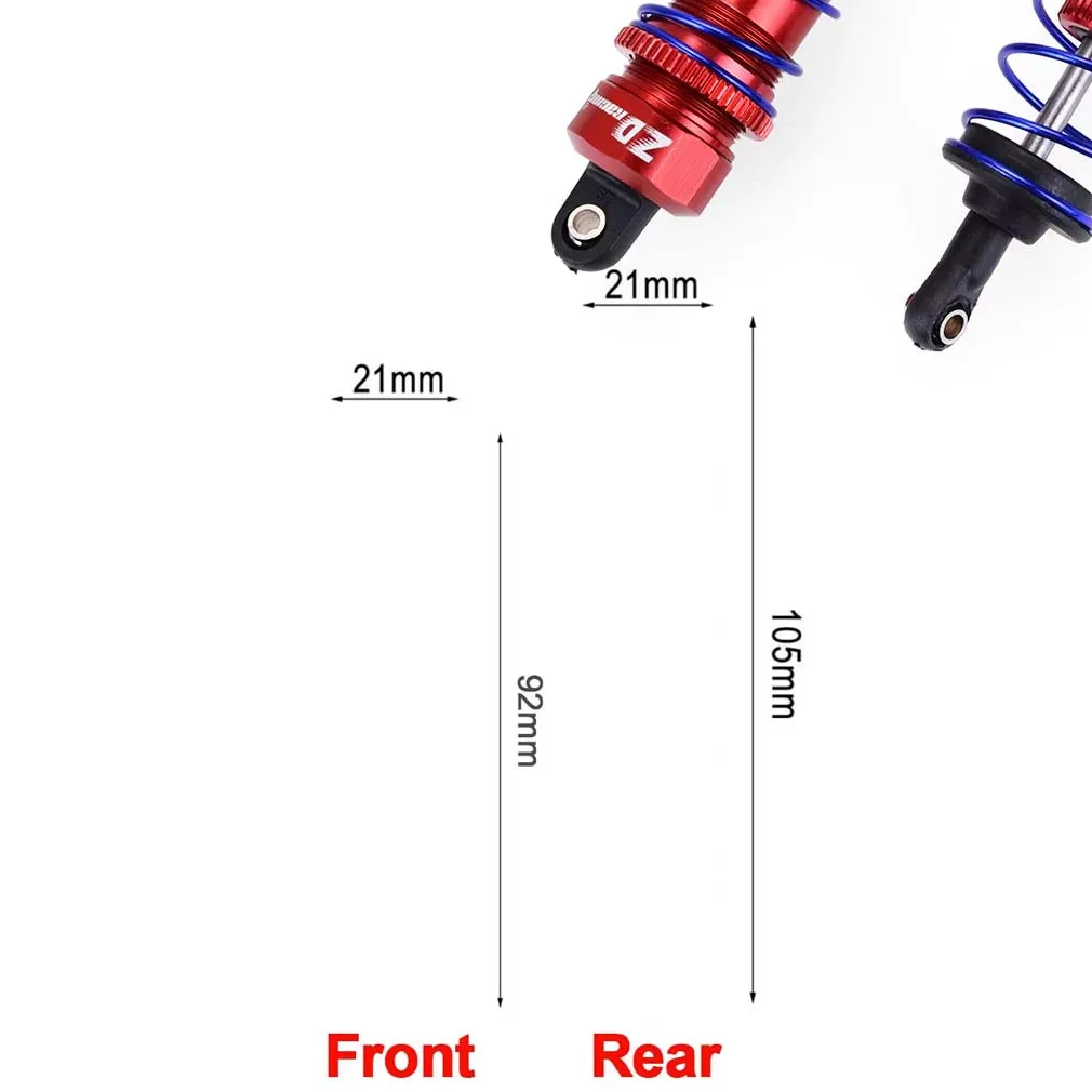 

92mm Front 105mm Rear Damper Metal Negative Pressure Shock Absorber 21mm ZD Racing for 1/10 RC Car Buggy Truck Truggy Redcat HPI