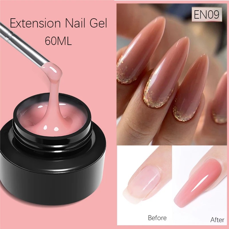 BORN PRETTY 60/30/15ml Hard Jelly Nail Extension Gel Building Nail  Art French Clear Natural Color Soak Off UV Construction Gel