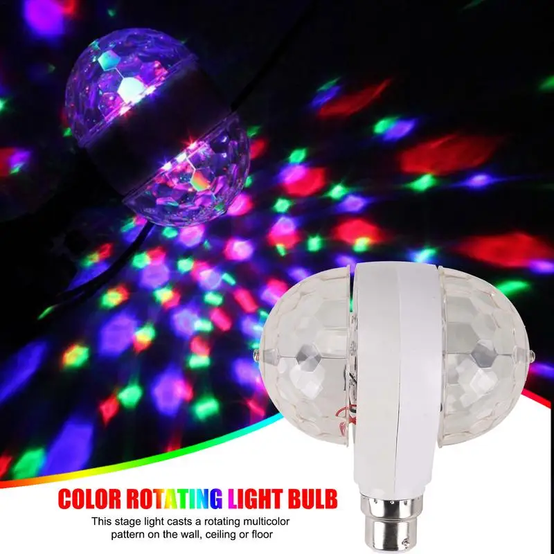 Disco Glühbirne Disco rotierende magische Kugel Glühbirne Multi Kristall Bühnen lichter für Disco Geburtstags feier Club Bar für Indoor