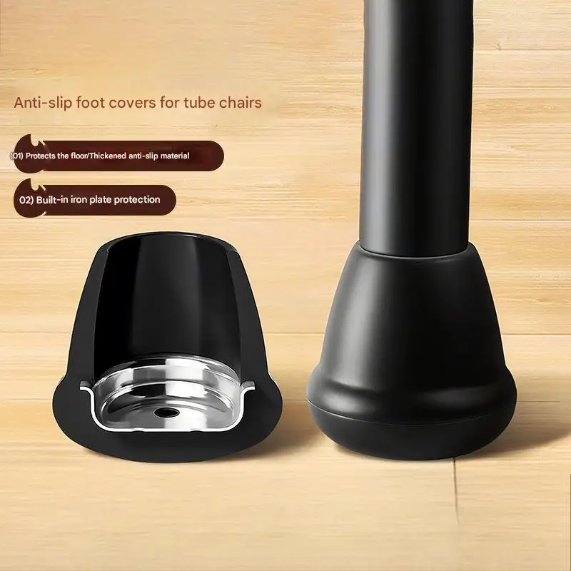 

4PCS Anti-Slip Chair Tips Furniture Foot Pads Thickened Silicone Material for Table and Chair Leg Care