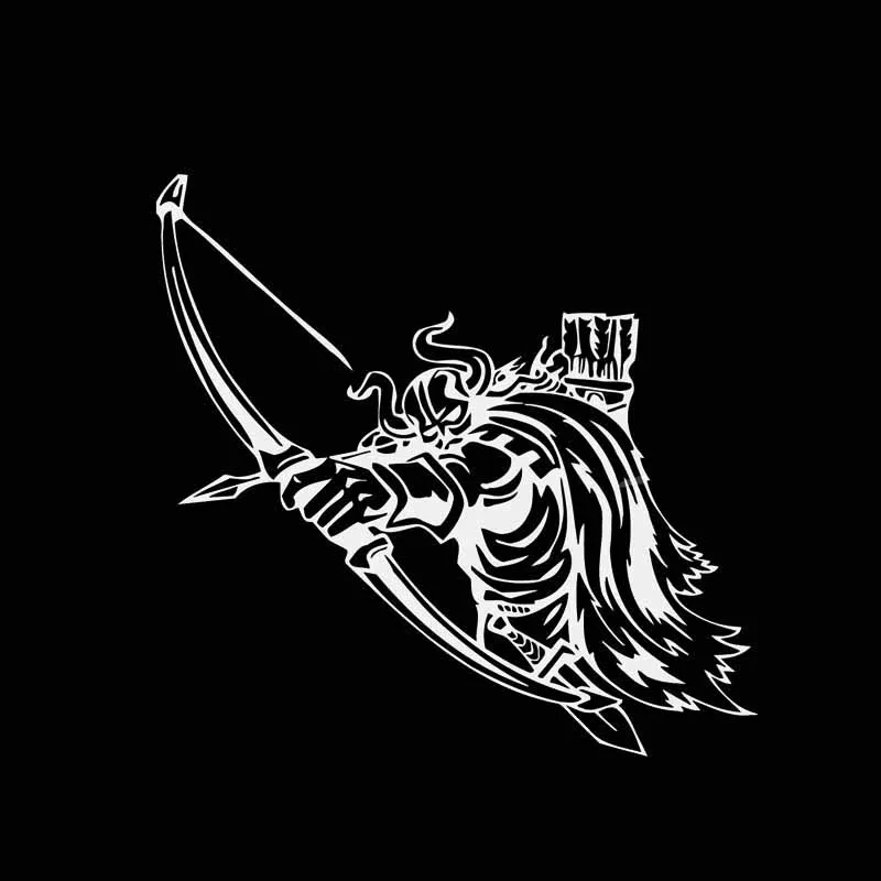 Brave Tough and Cool Viking Warrior Covered Body Stylish and Interesting Full Car Stickers Decal Black/white, 13cm*13cm