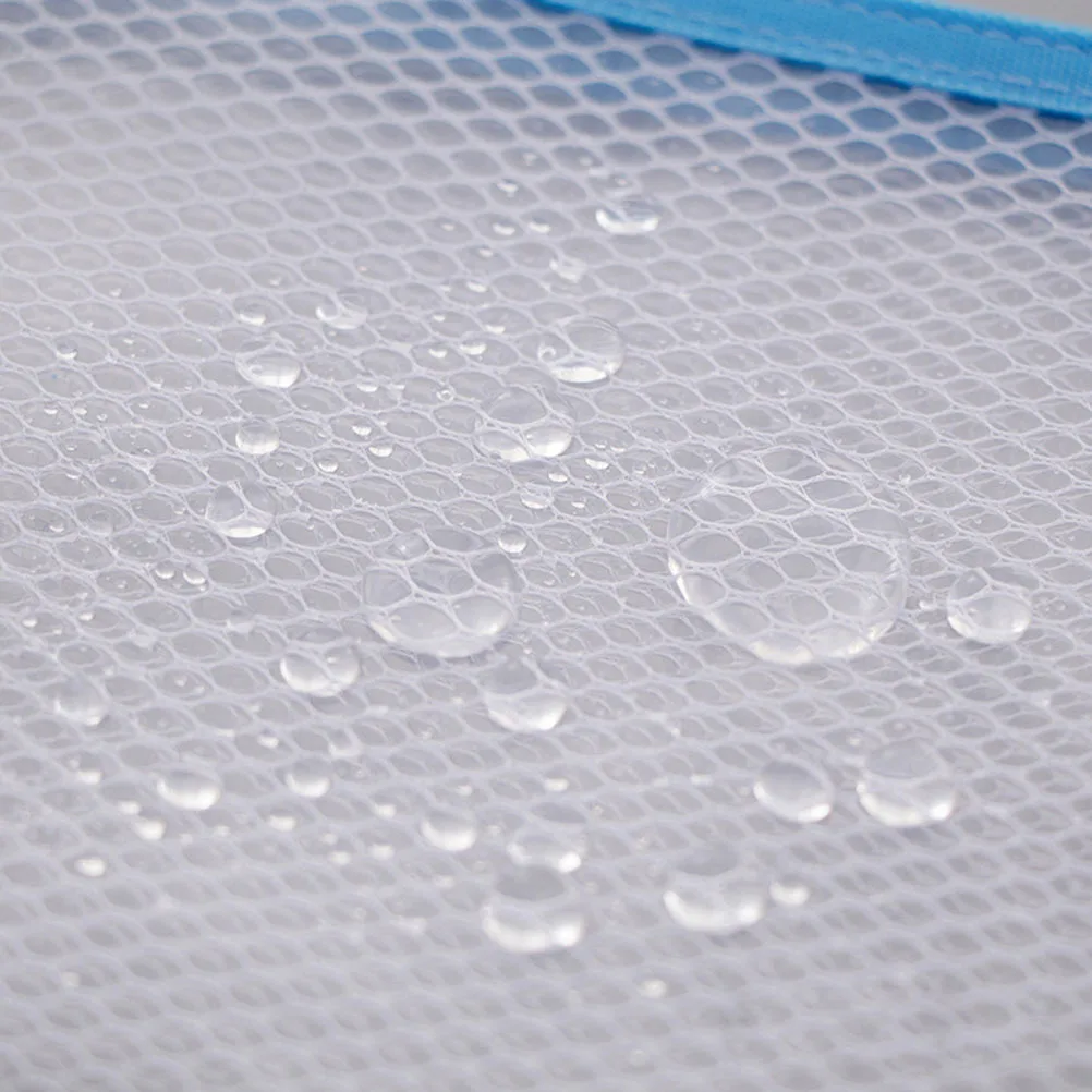 

4pcs Waterproof Stationery Bag Eva Mesh Zipper Pencil Case Portable Travel File Bag Dampproof Solid Colorful