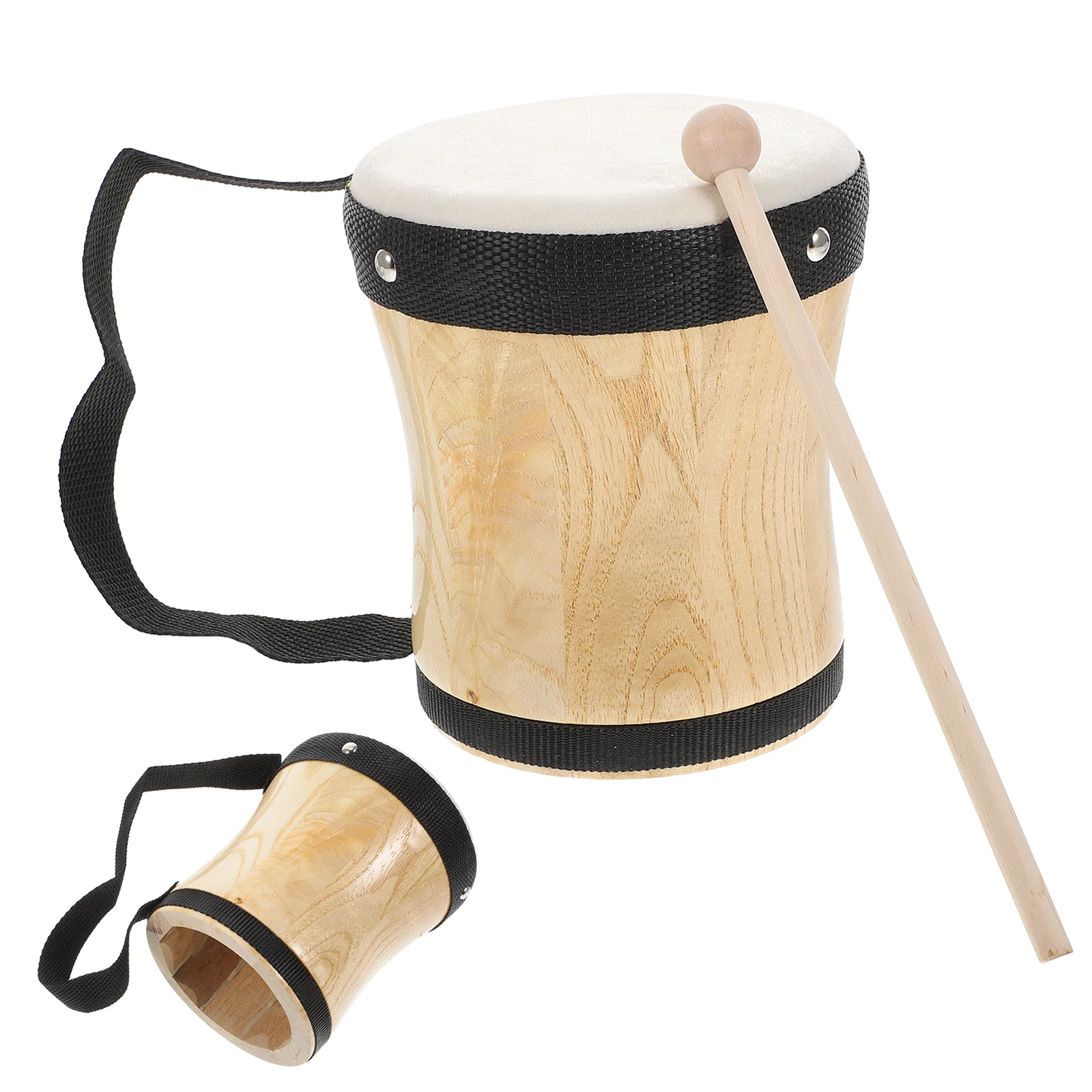 

Wooden Drum Hand-patterned Teaching Aids Toddler Musical Instruments Compact Lightweight Smooth Surface Strong