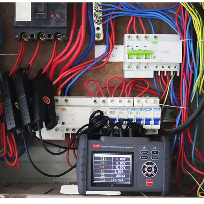 FR2020 الفولتميتر الرقمي عامل الطاقة الحالي متر محول الأسلاك مجموعات حثي بالسعة التفتيش تستر #5
