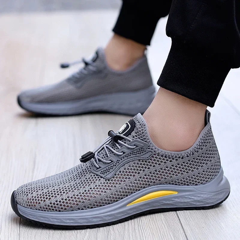 Hot Sale Mens Autumn Sneakers Breathable Man Mesh Footwear Lightweight Walking Casual Shoes Slip-On Driving Men Loafers Trainers