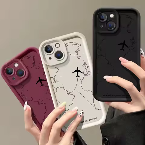 Airplane Route Case for Samsung Galaxy A05 A05S A06 A32 A33 A53 A31 A51 A71 A52 A04 A50 A03 A03S A04E A12 A13 A20S A22 A23 A30