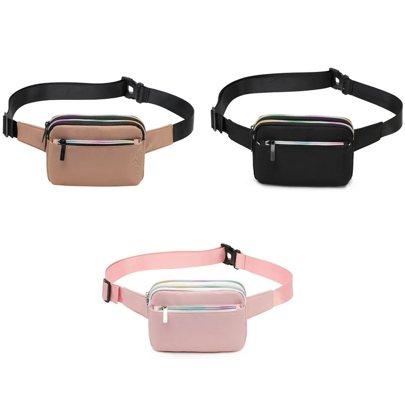 Frauen Gürteltasche Fanny Pack Telefon Geld Bargeld Licht Sport Taille Taschen Farben Reißverschluss Reisetasche für Männer