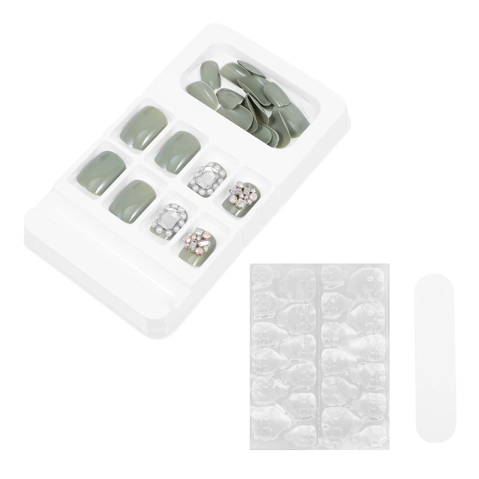 24 pièces faux ongles court presse sur ongles détachables faux ongles conseils pour les femmes mariage bal Date bricolage maison Salon utilisation résine sûr