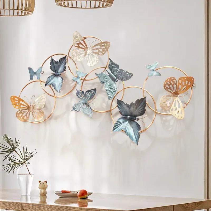 3D Chinese Style Wrought Iron Peony Flower Wall Art Living Room Sofa Background Metal Wall Pendant