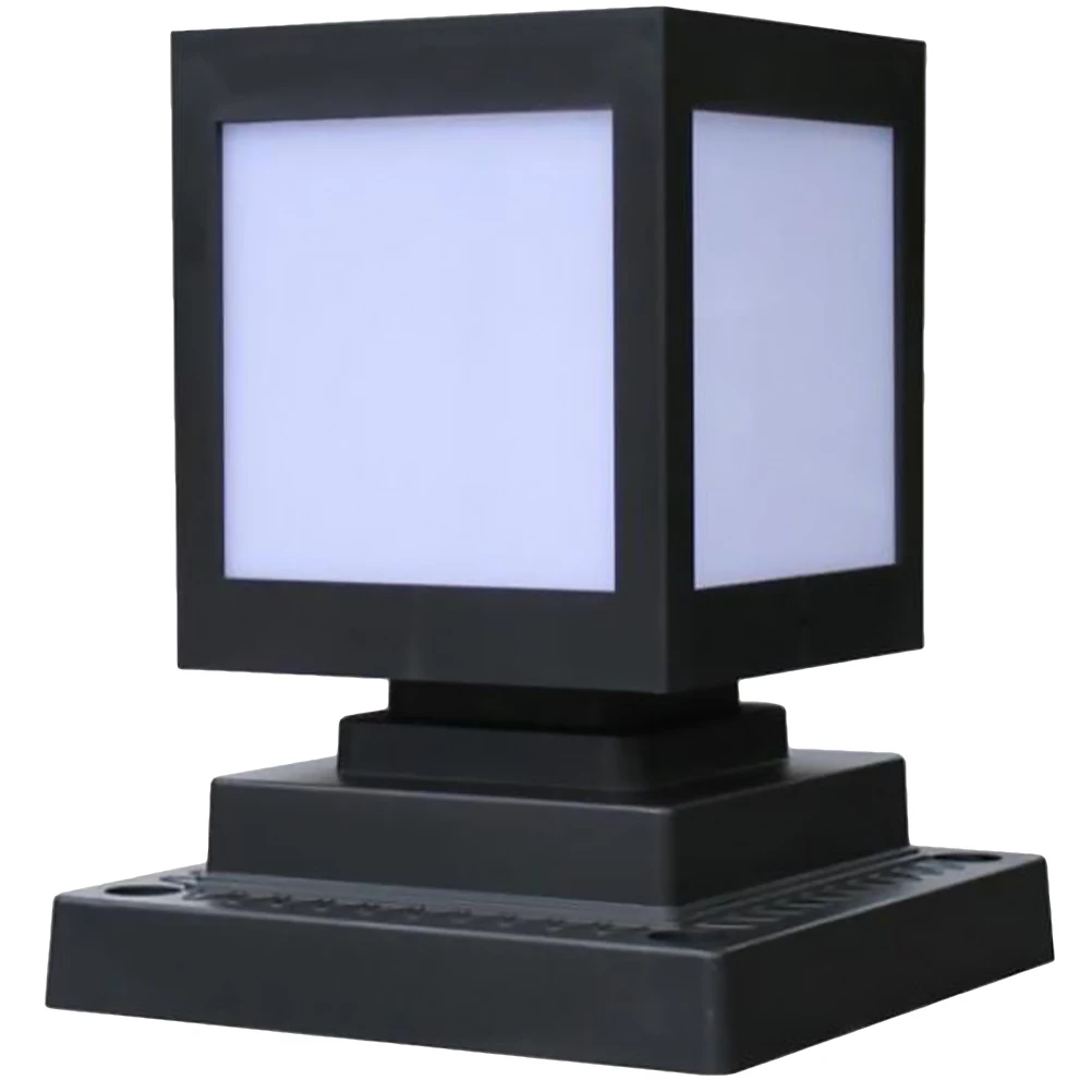 

Solar Powered Fence Lights Outdoor Post Lamp Waterproof Black Garden Solar Light High Brightness Energy Saving Plastic