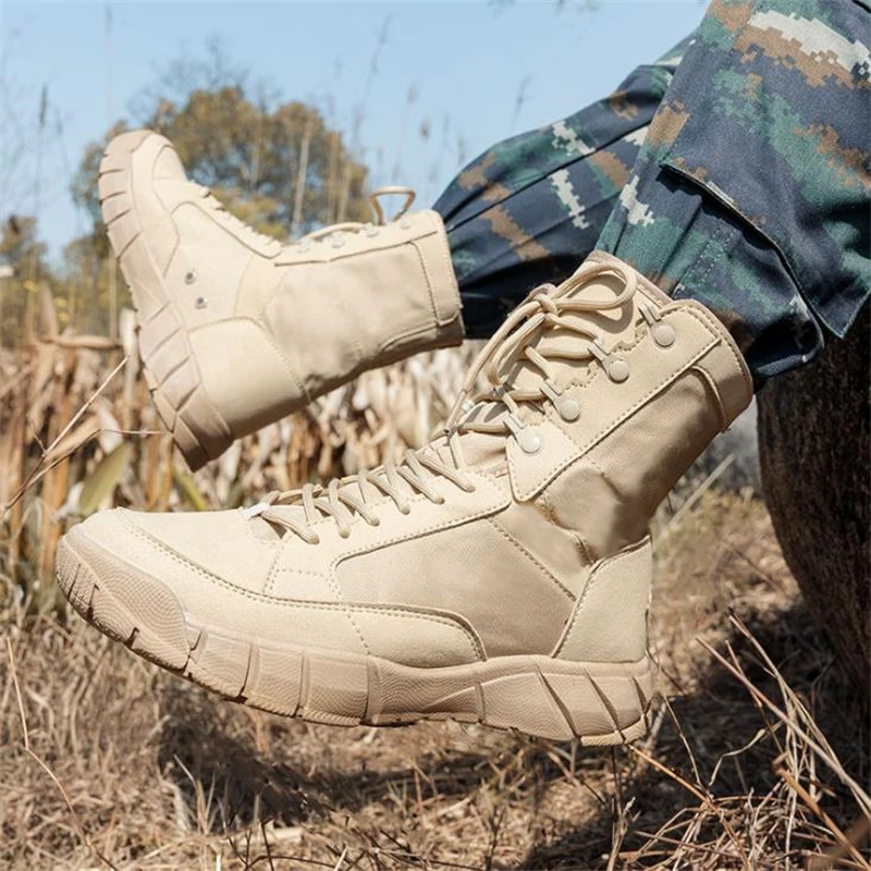 Men Tactical Army Boots Sport Hiking Shoes Outdoor Ankle Men Sneakers Men\'s Desert Combat Boots Work Safety Shoes Botas Hombre